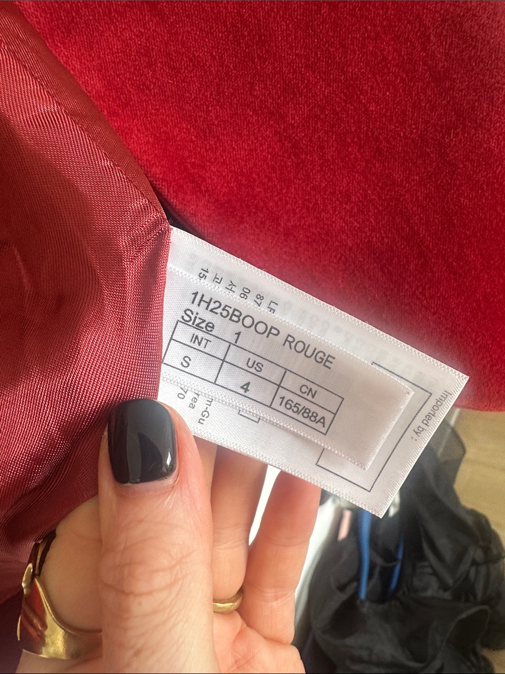 ba&sh Red Velvet Single-Button Blazer - Picture 6 of 9